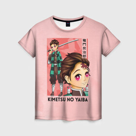 Женская футболка 3D с принтом Танджиро Камадо Kimetsu no Yaiba в городе Новоалтайск, 100% полиэфир ( синтетическое хлопкоподобное полотно) | прямой крой, круглый вырез горловины, длина до линии бедер | demon slayer | kamado | kimetsu no yaiba | nezuko | tanjiro | аниме | гию томиока | зеницу агацума | иноске хашибира | камадо | клинок | корзинная девочка | манга | музан кибуцуджи | незуко | рассекающий демонов | танджиро