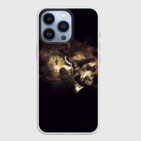 Чехол для iPhone 13 Pro с принтом Череп и часовой механизм. в городе Новоалтайск,  |  | skull | башка | голова | кость | череп | черепа | черепушка
