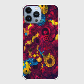 Чехол для iPhone 13 Pro Max с принтом Цветы   шестеренки в городе Новоалтайск,  |  | Тематика изображения на принте: странные цветы | узоры | узоры цветов | цветы | шестеренки