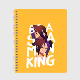 Тетрадь с принтом Be a Shaman King в городе Новоалтайск, 100% бумага | 48 листов, плотность листов — 60 г/м2, плотность картонной обложки — 250 г/м2. Листы скреплены сбоку удобной пружинной спиралью. Уголки страниц и обложки скругленные. Цвет линий — светло-серый
 | anna | asakura | asakura anna | asakura hao | asakura yoh | hao | ren | shaman | shaman king | soulб | yoh | аниме | анна | дух | духи | йо | рен | хао | шаман | шаман кинг | шаманы