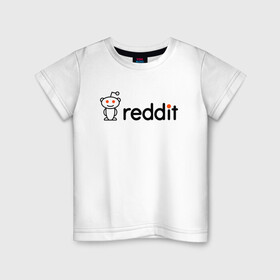 Детская футболка хлопок с принтом REDDIT / РЕДДИТ / ЛОГОТИП в городе Новоалтайск, 100% хлопок | круглый вырез горловины, полуприлегающий силуэт, длина до линии бедер | forum | logo. | memeeconomy | memes | reddit | the button | лого | логотип | мемы | реддит | редит | социальная сеть | тайный санта | форум