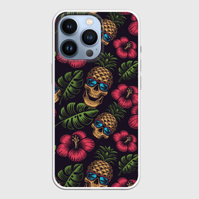 Чехол для iPhone 13 Pro с принтом Ананасовый череп в городе Новоалтайск,  |  | Тематика изображения на принте: rock and roll | rock n roll | skull | ананас | рок н ролл | цветы | череп | черепушка