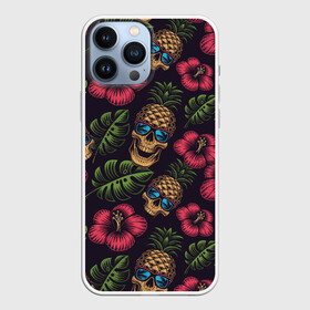 Чехол для iPhone 13 Pro Max с принтом Ананасовый череп в городе Новоалтайск,  |  | Тематика изображения на принте: rock and roll | rock n roll | skull | ананас | рок н ролл | цветы | череп | черепушка