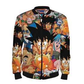 Мужской бомбер 3D с принтом Dragon Ball (главные герои) в городе Новоалтайск, 100% полиэстер | застегивается на молнию, по бокам два кармана без застежек, по низу бомбера и на воротнике - эластичная резинка | anime | dragon ball | dragon ball z | goku | аниме | драконий жемчуг | жемчуг дракона | манга | сайян | сон гоку
