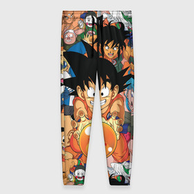 Женские брюки 3D с принтом Dragon Ball (главные герои) в городе Новоалтайск, полиэстер 100% | прямой крой, два кармана без застежек по бокам, с мягкой трикотажной резинкой на поясе и по низу штанин. В поясе для дополнительного комфорта — широкие завязки | anime | dragon ball | dragon ball z | goku | аниме | драконий жемчуг | жемчуг дракона | манга | сайян | сон гоку