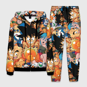 Мужской костюм 3D с принтом Dragon Ball (главные герои) в городе Новоалтайск, 100% полиэстер | Манжеты и пояс оформлены тканевой резинкой, двухслойный капюшон со шнурком для регулировки, карманы спереди | anime | dragon ball | dragon ball z | goku | аниме | драконий жемчуг | жемчуг дракона | манга | сайян | сон гоку
