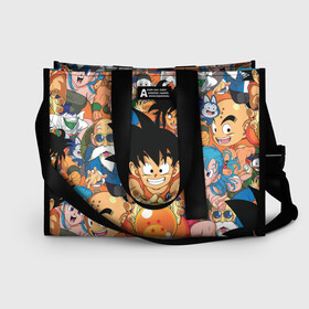 Сумка-шоппер 3D с принтом Dragon Ball (главные герои) в городе Новоалтайск, 100% полиэстер | застегивается на металлическую кнопку; внутренний карман застегивается на молнию. Стенки укреплены специальным мягким материалом, чтобы защитить содержимое от несильных ударов
 | anime | dragon ball | dragon ball z | goku | аниме | драконий жемчуг | жемчуг дракона | манга | сайян | сон гоку
