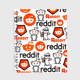 Тетрадь с принтом REDDIT / РЕДДИТ / ЛОГОБОМБИНГ в городе Новоалтайск, 100% бумага | 48 листов, плотность листов — 60 г/м2, плотность картонной обложки — 250 г/м2. Листы скреплены сбоку удобной пружинной спиралью. Уголки страниц и обложки скругленные. Цвет линий — светло-серый
 | Тематика изображения на принте: forum | logo | logobombing. | memeeconomy | memes | pattern | reddit | the button | лого | логобомбинг | логотип | мемы | подписчики | реддит | редит | сабреддит | социальная сеть | тайный санта | узор | форум