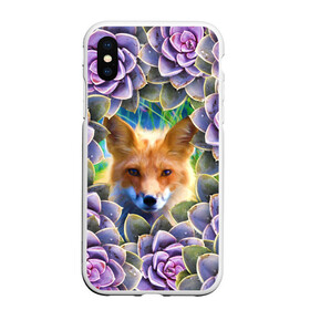 Чехол для iPhone XS Max матовый с принтом Лиса среди цветов в городе Новоалтайск, Силикон | Область печати: задняя сторона чехла, без боковых панелей | flower | flowers | fox | лиса | лисичка | цветок | цветы