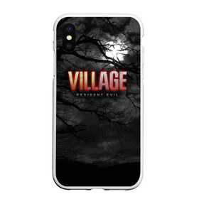 Чехол для iPhone XS Max матовый с принтом Resident Evil: Village $$$ в городе Новоалтайск, Силикон | Область печати: задняя сторона чехла, без боковых панелей | alsina dimitrieska | darkness | game | inscription resident evil: village | moon | print resident evil: village | village | альсина димитриеска | деревня | игра | луна | надпись resident evil: village | принт resident evil: village | тьма
