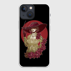 Чехол для iPhone 13 mini с принтом Мадам Димитреску в городе Новоалтайск,  |  | alcina | dimitrescu | girl | madame | monster | mutant | resident evil | vampire | village | witch | вампир | вампирелла | вампирша | ведьма | девушка | димитреску | зла | мадам альсина | монстр | монстры | мутант | мутанты | обитель | резид