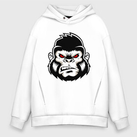 Мужское худи Oversize хлопок с принтом Bad Monkey в городе Новоалтайск, френч-терри — 70% хлопок, 30% полиэстер. Мягкий теплый начес внутри —100% хлопок | боковые карманы, эластичные манжеты и нижняя кромка, капюшон на магнитной кнопке | animal | beast | gorilla | monkey | горилла | животные | зверь | конг | обезьяна | природа | хищник