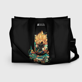 Сумка-шоппер 3D с принтом Dragon Ball. Retro Style в городе Новоалтайск, 100% полиэстер | застегивается на металлическую кнопку; внутренний карман застегивается на молнию. Стенки укреплены специальным мягким материалом, чтобы защитить содержимое от несильных ударов
 | ball | birus | boo | broly | dragon | frieza | goku | majin | piccolo | saiyan | sayan | sell | sleep | super | trunks | vejeta | бирус | броли | буу | веджета | гоку | драконий | жемчуг | курилин | маджин | пикколо | сайян | саян | селл | сон | супер | т