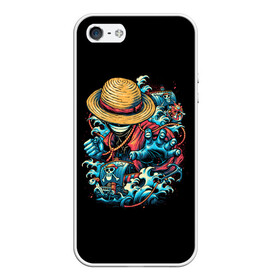 Чехол для iPhone 5/5S матовый с принтом One Piece. Retro Style в городе Новоалтайск, Силикон | Область печати: задняя сторона чехла, без боковых панелей | Тематика изображения на принте: d | one | piece | белоус | боа | брук | ван | гарп | гоинг | д | дозор | зоро | кид | ло | луффи | мерри | михоук | монки | нами | пис | робин | ророноа | сабо | санджи | санни | саузенд | соломенная | тич | трафальгар