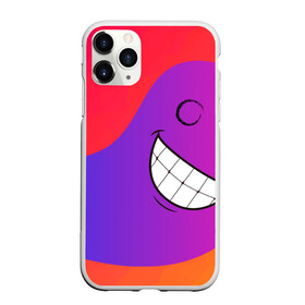 Чехол для iPhone 11 Pro матовый с принтом Градиент призрак в городе Новоалтайск, Силикон |  | Тематика изображения на принте: градиент | краски | красный | лицо | призрак | улыбка | фиолетовый