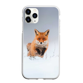 Чехол для iPhone 11 Pro Max матовый с принтом Лисица прыгает по снегу в городе Новоалтайск, Силикон |  | Тематика изображения на принте: fox | foxy | животное | звери | лиса | лисенок | лисичка | милая | рыжая | фокс
