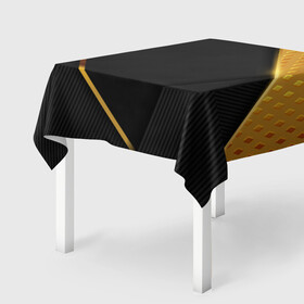 Скатерть 3D с принтом 3D BLACK & GOLD в городе Новоалтайск, 100% полиэстер (ткань не мнется и не растягивается) | Размер: 150*150 см | 3d | 3д | gold | абстракция | золото | паттерн | соты | текстуры