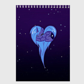 Скетчбук с принтом Princess Luna в городе Новоалтайск, 100% бумага
 | 48 листов, плотность листов — 100 г/м2, плотность картонной обложки — 250 г/м2. Листы скреплены сверху удобной пружинной спиралью | my little pony | дружба это чудо | единорог | единороги | май литл пони | мульт | мультфильм