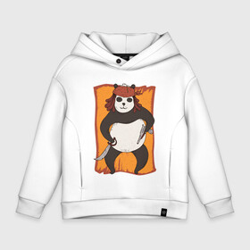 Детское худи Oversize хлопок с принтом Панда Пират Panda Pirate в городе Новоалтайск, френч-терри — 70% хлопок, 30% полиэстер. Мягкий теплый начес внутри —100% хлопок | боковые карманы, эластичные манжеты и нижняя кромка, капюшон на магнитной кнопке | funny panda | gun | gunner | guns | parody | pirate art | pistol | shooting panda | арт с пиратом | капитан пиратов | панда с пистолетами | панда стрелок | пандочка | пародия | пиратский арт | пиратский рисунок | прикол | смешная панд