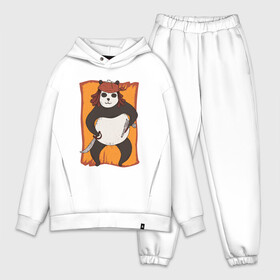 Мужской костюм хлопок OVERSIZE с принтом Панда Пират Panda Pirate в городе Новоалтайск,  |  | funny panda | gun | gunner | guns | parody | pirate art | pistol | shooting panda | арт с пиратом | капитан пиратов | панда с пистолетами | панда стрелок | пандочка | пародия | пиратский арт | пиратский рисунок | прикол | смешная панд