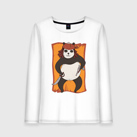 Женский лонгслив хлопок с принтом Панда Пират Panda Pirate в городе Новоалтайск, 100% хлопок |  | funny panda | gun | gunner | guns | parody | pirate art | pistol | shooting panda | арт с пиратом | капитан пиратов | панда с пистолетами | панда стрелок | пандочка | пародия | пиратский арт | пиратский рисунок | прикол | смешная панд