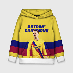 Детская толстовка 3D с принтом ANTOINE GRIEZMANN / ГРИЗМАНН в городе Новоалтайск, 100% полиэстер | двухслойный капюшон со шнурком для регулировки, мягкие манжеты на рукавах и по низу толстовки, спереди карман-кенгуру с мягким внутренним слоем | antoine griezmann | barcelona | football | sport | антуан гризманн | барселона | номер 7 | сборная франции | спорт. | футбол