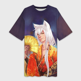 Платье-футболка 3D с принтом Томоэ в городе Новоалтайск,  |  | akura | kamisama kiss | kitsune | mizuki | nanami | tomoe | yokai | акура | аниме | бог | боги | демон лис | демоны | ёкай | змея | йокай | кицуне | лис | мидзуки | мизуки | нанами | неко | очень приятно бог | томое | томоэ