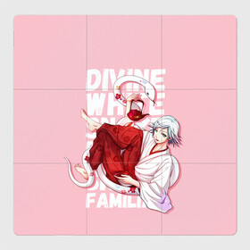 Магнитный плакат 3Х3 с принтом Divine white snake в городе Новоалтайск, Полимерный материал с магнитным слоем | 9 деталей размером 9*9 см | akura | kamisama kiss | kitsune | mizuki | nanami | tomoe | yokai | акура | аниме | бог | боги | демон лис | демоны | ёкай | змея | йокай | кицуне | лис | мидзуки | мизуки | нанами | неко | очень приятно бог | томое | томоэ