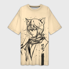 Платье-футболка 3D с принтом Kitsune Tomoe в городе Новоалтайск,  |  | akura | kamisama kiss | kitsune | mizuki | nanami | tomoe | yokai | акура | аниме | бог | боги | демон лис | демоны | ёкай | змея | йокай | кицуне | лис | мидзуки | мизуки | нанами | неко | очень приятно бог | томое | томоэ