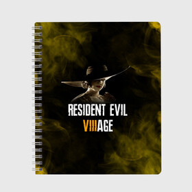 Тетрадь с принтом RESIDENT EVIL VILLAGE | LADY DIMITRESCU (Z) в городе Новоалтайск, 100% бумага | 48 листов, плотность листов — 60 г/м2, плотность картонной обложки — 250 г/м2. Листы скреплены сбоку удобной пружинной спиралью. Уголки страниц и обложки скругленные. Цвет линий — светло-серый
 | horror | lady dimitrescu | resident evil | resident evil 8 | village | демитреска | деревня | димитреску | леди димитреска | обитель зла | резидент эвил | ресидент евил | хоррор