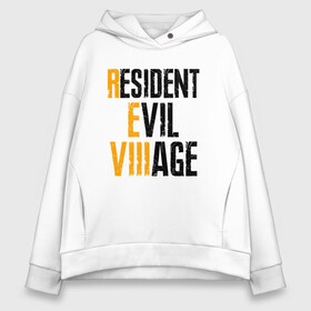 Женское худи Oversize хлопок с принтом RE VILLAGE | BLACK LOGO (Z) в городе Новоалтайск, френч-терри — 70% хлопок, 30% полиэстер. Мягкий теплый начес внутри —100% хлопок | боковые карманы, эластичные манжеты и нижняя кромка, капюшон на магнитной кнопке | horror | resident evil | resident evil 8 | village | демитреска | деревня | леди димитреска | обитель зла | резидент эвил | ресидент евил | хоррор
