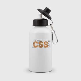 Бутылка спортивная с принтом CSS | ПРОГРАММИСТ (Z) в городе Новоалтайск, металл | емкость — 500 мл, в комплекте две пластиковые крышки и карабин для крепления | anonymus | cms | cod | css | hack | hacker | html | it | java | php | program | texture | www | айти | аноним | анонимус | взлом | код | кодинг | программа | программист | текстура | хак | хакер | язык программирования