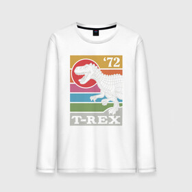 Мужской лонгслив хлопок с принтом T-rex Dino 72 в городе Новоалтайск, 100% хлопок |  | dino | rex | roar | t rex | дино | динозавр | динозавры
