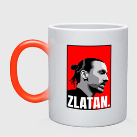 Кружка хамелеон с принтом ЗЛАТАН ИБРАГИМОВИЧ / ZLATAN в городе Новоалтайск, керамика | меняет цвет при нагревании, емкость 330 мл | Тематика изображения на принте: football | sport | zlatan ibrahimovic | златан ибрагимович | милан | портрет. | сборная швеции | спорт | футбол