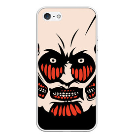 Чехол для iPhone 5/5S матовый с принтом КОЛОССАЛЬНЫЙ ТИТАН в городе Новоалтайск, Силикон | Область печати: задняя сторона чехла, без боковых панелей | аккерман | аниме | армин арлерт | атака титанов | атака титанов финал | леви | леви аккерман | микаса | микаса аккерман | неон | развед корпус | райнер сядь | титаны | эрен | эрен йегер
