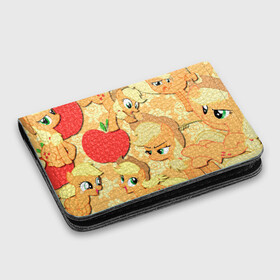 Картхолдер с принтом с принтом Applejack pattern в городе Новоалтайск, натуральная матовая кожа | размер 7,3 х 10 см; кардхолдер имеет 4 кармана для карт; | my little pony | дружба это чудо | единорог | единороги | май литл пони | мульт | мультфильм