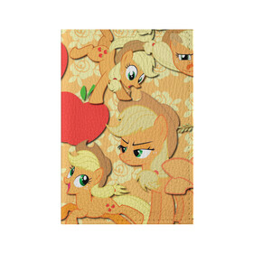 Обложка для паспорта матовая кожа с принтом Applejack pattern в городе Новоалтайск, натуральная матовая кожа | размер 19,3 х 13,7 см; прозрачные пластиковые крепления | Тематика изображения на принте: my little pony | дружба это чудо | единорог | единороги | май литл пони | мульт | мультфильм