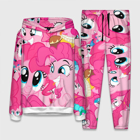 Женский костюм 3D (с толстовкой) с принтом Pinkie Pie pattern в городе Новоалтайск,  |  | Тематика изображения на принте: my little pony | дружба это чудо | единорог | единороги | май литл пони | мульт | мультфильм