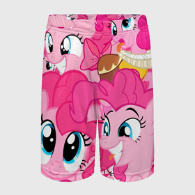 Детские спортивные шорты 3D с принтом Pinkie Pie pattern в городе Новоалтайск,  100% полиэстер
 | пояс оформлен широкой мягкой резинкой, ткань тянется
 | Тематика изображения на принте: my little pony | дружба это чудо | единорог | единороги | май литл пони | мульт | мультфильм