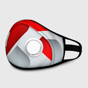 Маска из неопрена с принтом 3D SPORT STYLE RED WHITE в городе Новоалтайск, неопрен 100% | Форма огибающая нос. Резинки для ушей с дополнительной резинкой на затылке. Клапан для выдоха для активного дыхания при занятиях спортом. Эластичный материал маски и окантовки для лучшего растяжения и прилегания маски.  | 3d | 3д | sport | абстракция | линии | паттерн | соты | спортивный стиль | текстуры