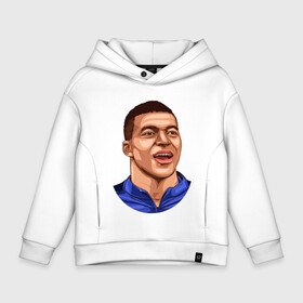 Детское худи Oversize хлопок с принтом КИЛИАН МБАППЕ KYLIAN MBAPPE в городе Новоалтайск, френч-терри — 70% хлопок, 30% полиэстер. Мягкий теплый начес внутри —100% хлопок | боковые карманы, эластичные манжеты и нижняя кромка, капюшон на магнитной кнопке | football | kylian mbapp lottin | sport | килиан мбаппе | пари сен жермен | сборная франции. | спорт | футбол