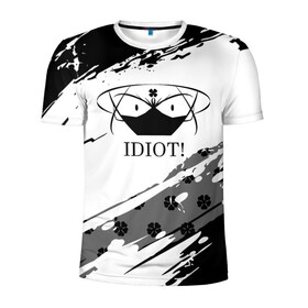 Мужская футболка 3D спортивная с принтом IDIOT! Black Clover в городе Новоалтайск, 100% полиэстер с улучшенными характеристиками | приталенный силуэт, круглая горловина, широкие плечи, сужается к линии бедра | asta | black bulls | black clover | quartet knights | yuno | акума | аниме | аста | блэк кловер | буракку куро:ба | демон | королевство клевера | король магов | лихт | магна | манга | пятилистник | черный бык | чёрный клев