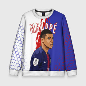 Детский свитшот 3D с принтом КИЛИАН МБАППЕ / KYLIAN MBAPPE в городе Новоалтайск, 100% полиэстер | свободная посадка, прямой крой, мягкая тканевая резинка на рукавах и понизу свитшота | football | kylian mbapp lottin | sport | килиан мбаппе | пари сен жермен | сборная франции. | спорт | футбол