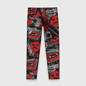 Детские леггинсы 3D с принтом Hip hop Urban style в городе Новоалтайск, полиэстер 85%, спандекс 15% | эластичный пояс, зауженный крой | Тематика изображения на принте: freedom | graffiti | hip hop | rap | street | style | urban | граффити | кеды | улица | урбан | хип хоп