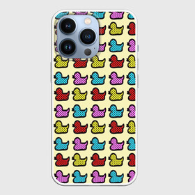 Чехол для iPhone 13 Pro с принтом Утиный фон | Утки | Ducks в городе Новоалтайск,  |  | Тематика изображения на принте: duck | ducks | утиный фон | утка | утки