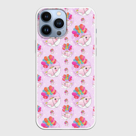 Чехол для iPhone 13 Pro Max с принтом Розовый кит летящий на шариках в городе Новоалтайск,  |  | fish | день рождения | кит | лето | отдых | праздник | рыба | рыбалка | шарики