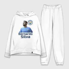 Женский костюм хлопок Oversize с принтом Silva Bernardo Манчестер Сити в городе Новоалтайск,  |  | manchester city | бернарду силва | манчестер сити | сборная португалии | футбол | футболист