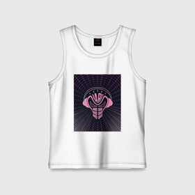 Детская майка хлопок с принтом HARDBASS SKULL в городе Новоалтайск,  |  | music | pink | purple | retrowave | музыка | неоновая | ретро | розовый | стиль | тренд | череп в наушниках | яркий