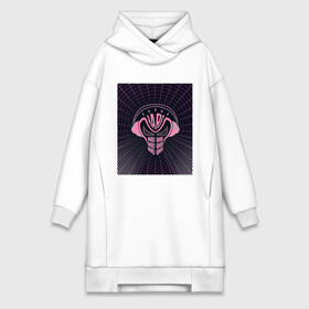 Платье-худи хлопок с принтом HARDBASS SKULL в городе Новоалтайск,  |  | music | pink | purple | retrowave | музыка | неоновая | ретро | розовый | стиль | тренд | череп в наушниках | яркий