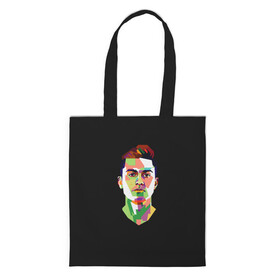 Шоппер 3D с принтом Paulo Dybala Pop Art в городе Новоалтайск, 100% полиэстер | Плотность: 200 г/м2; Размер: 34×35 см; Высота лямок: 30 см | art | champion | dybala | football | form | institute | juventus | palermo | paulo | player | pop | soccer | uniform | дибала | институто | легенда | палермо | пауло | форма | футбол | футбола | футболист | чемпион | ювентус